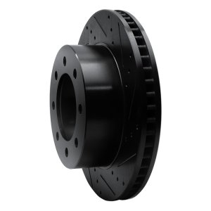 Dodge Ram 3500 Brake Rotor (1) - Front Right - R1 Concepts - Drilled & Slotted - Black - `03-`08